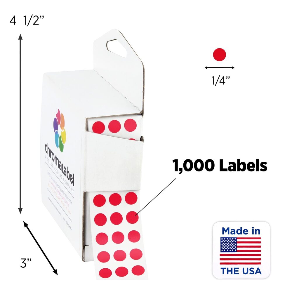 2608 1/4 Inch Round Colored Stickers Sticky Dots Color Coding Labels - Picture 2 of 8